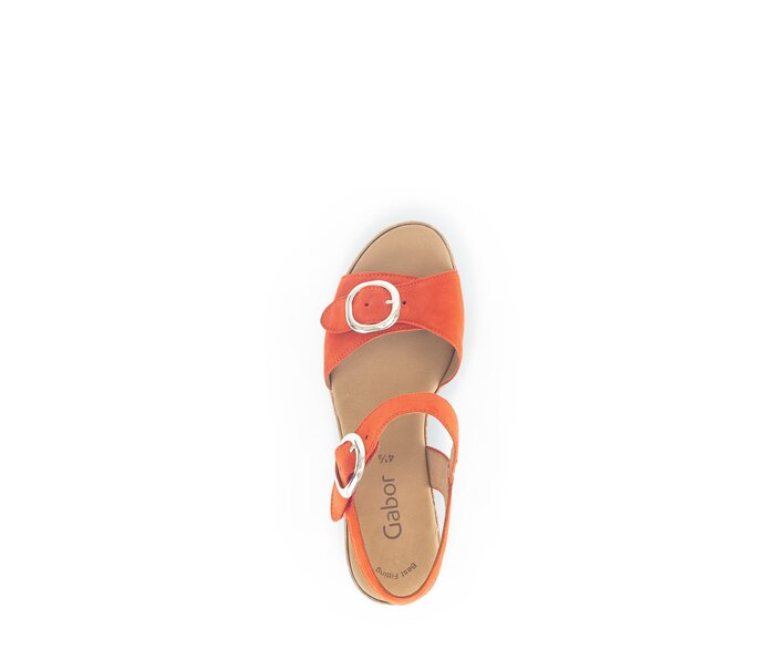 Gabor Damen  Plateau Sandale Orange - Rauleder