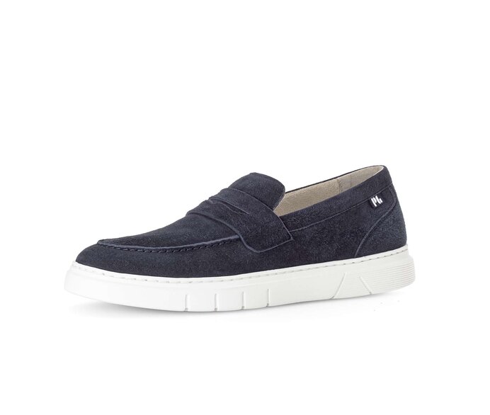 Pius Gabor Herren Slipper Blau - Rauleder