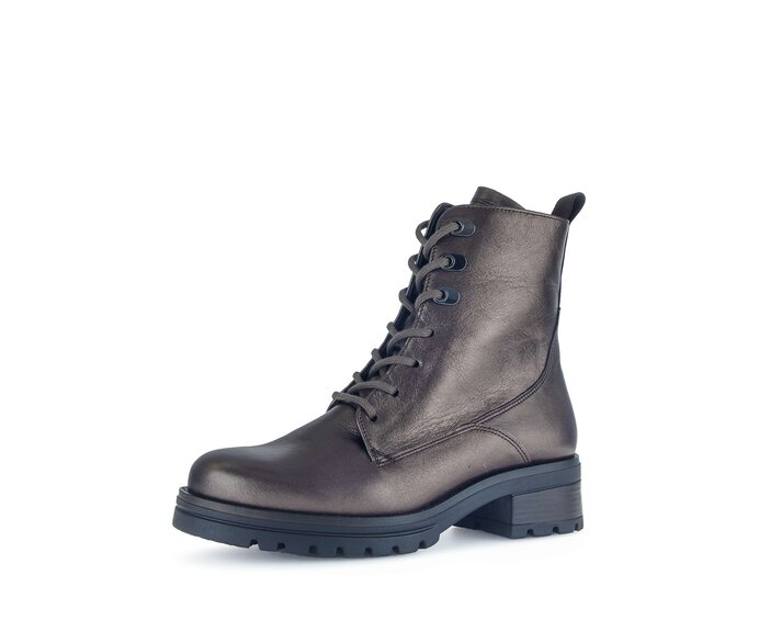 Gabor Damen  Schnürstiefelette Bronze - Glattleder