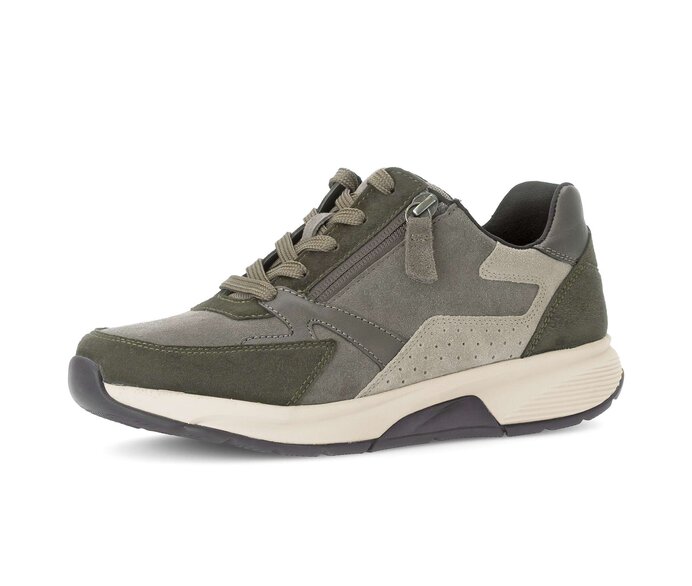 Gabor Damen  Sneaker Low Grau - Materialmix Leder