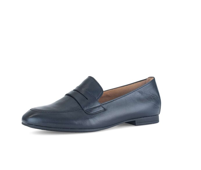 Gabor Damen  Slipper Blau - Glattleder
