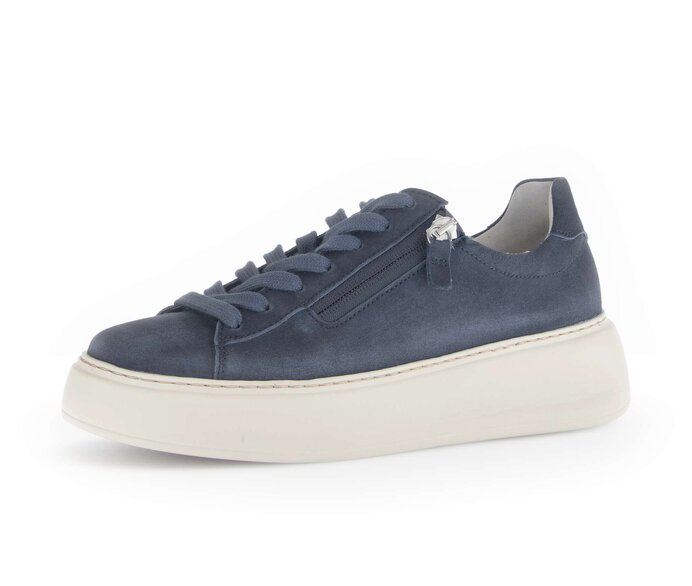 Gabor Damen  Sneaker Low Blau - Rauleder