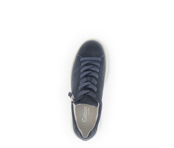 Gabor Damen  Sneaker Low Blau - Rauleder