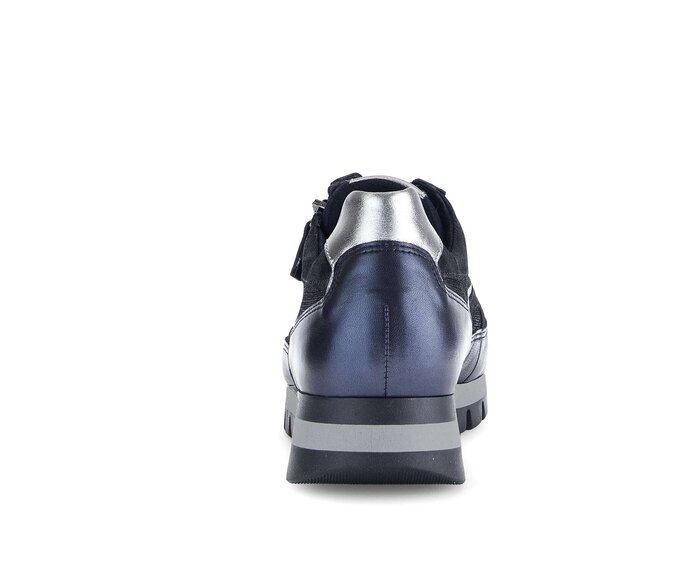Gabor Damen  Sneaker Low Blau - Materialmix Leder