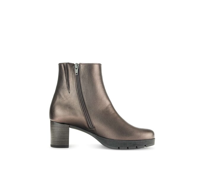 Gabor Damen  Plateau Stiefelette Bronze - Glattleder