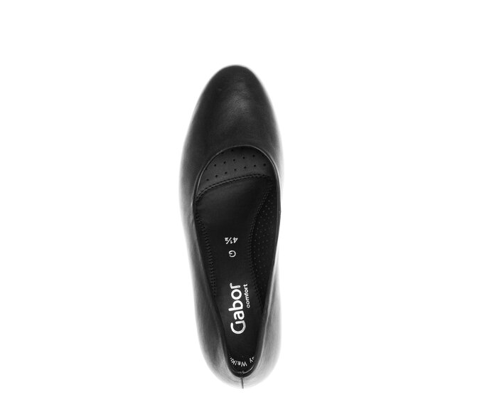Gabor Damen  Eleganter Pumps Schwarz - Glattleder