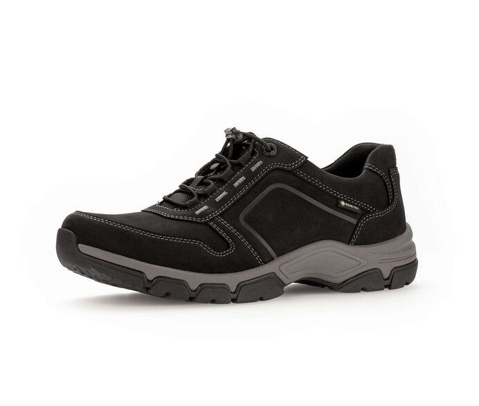 Pius Gabor Herren Sneaker Low Schwarz - Nubuk