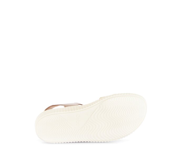 Gabor Damen  Plateau Sandale Beige - Materialmix Leder