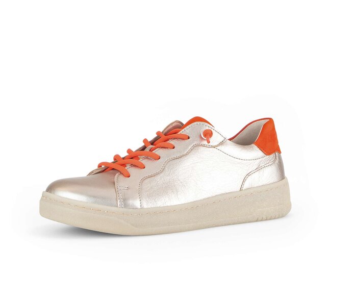 Gabor Damen  Sneaker Low Gold - Materialmix Leder