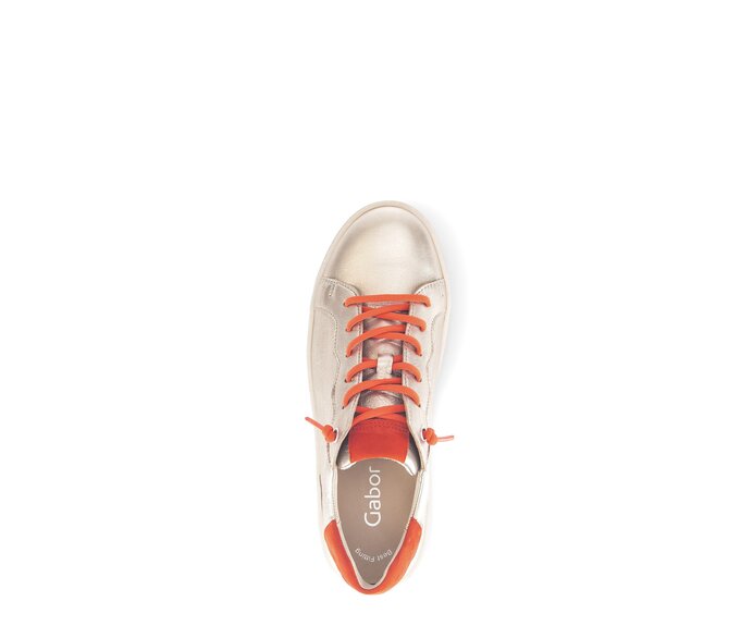 Gabor Damen  Sneaker Low Gold - Materialmix Leder
