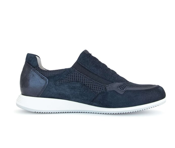Gabor Damen  Sneaker Low Blau - Materialmix Leder/Lederimitat
