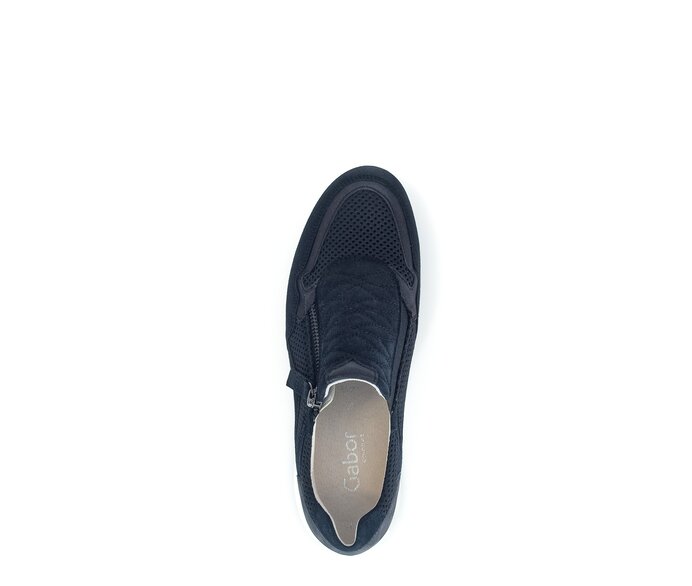Gabor Damen  Sneaker Low Blau - Materialmix Leder/Lederimitat