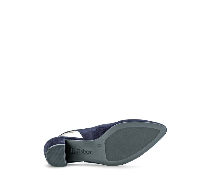 Gabor Damen  Slingpumps Blau - Rauleder