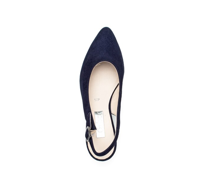 Gabor Damen  Slingpumps Blau - Rauleder