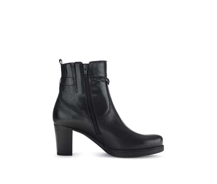 Gabor Damen  Plateau Stiefelette Schwarz - Glattleder