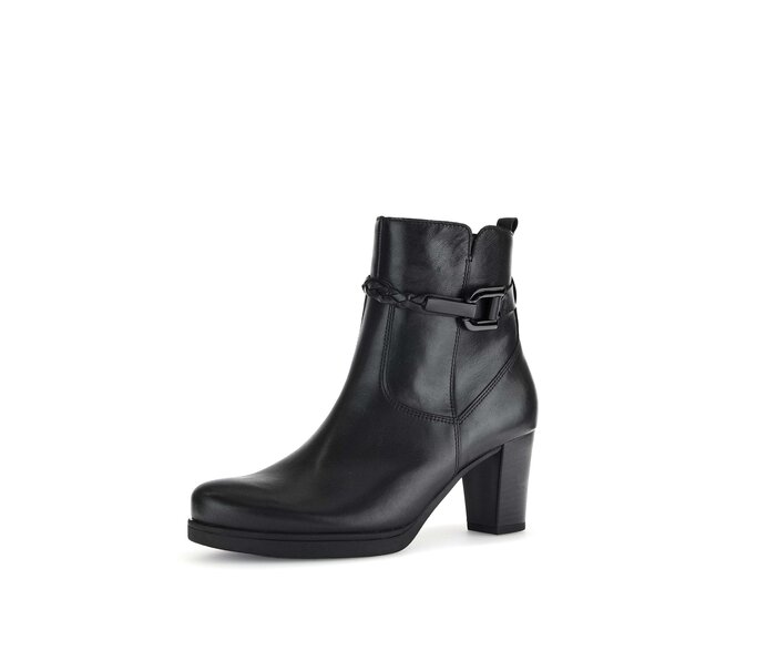Gabor Damen  Plateau Stiefelette Schwarz - Glattleder