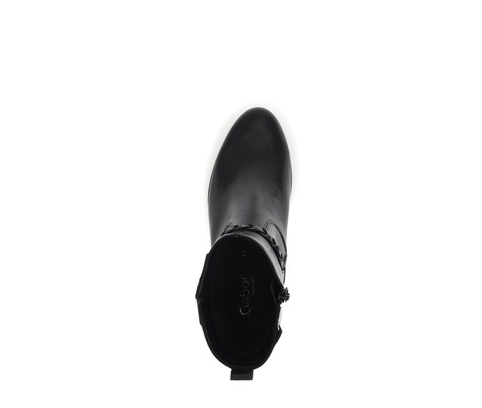 Gabor Damen  Plateau Stiefelette Schwarz - Glattleder