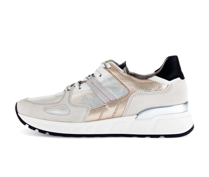 Gabor Damen Sneaker Low Beige - Materialmix Leder