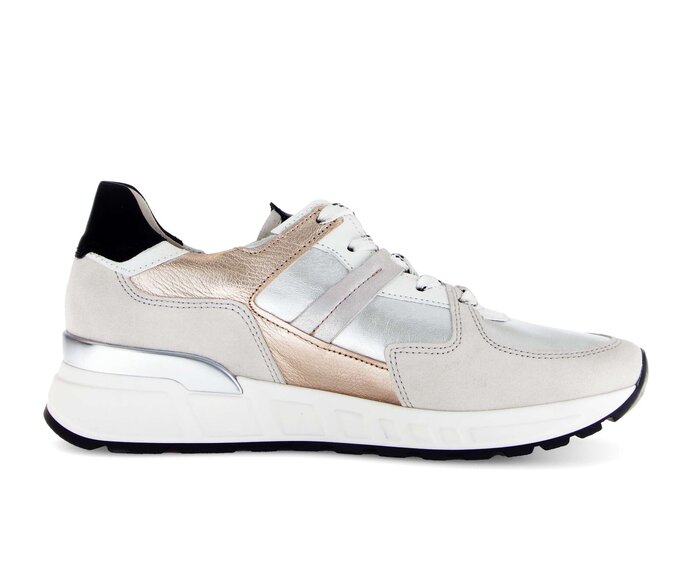 Gabor Damen  Sneaker Low Beige - Materialmix Leder
