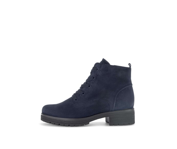 Gabor Damen Schnürstiefelette Blau - Rauleder