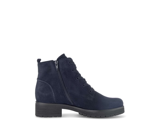 Gabor Damen  Schnürstiefelette Blau - Rauleder