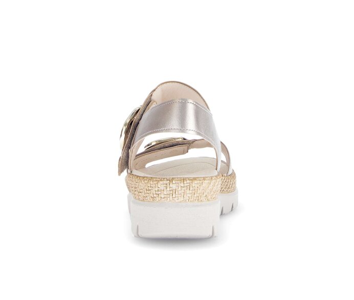 Gabor Damen  Plateau Sandale Gold - Effektleder