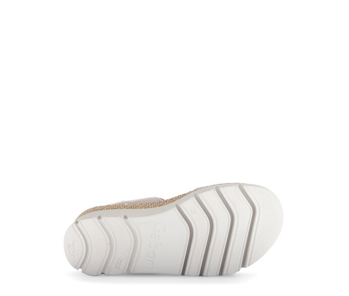 Gabor Damen  Plateau Sandale Gold - Effektleder
