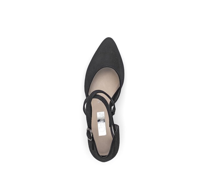Gabor Damen  Spangenpumps Schwarz - Rauleder