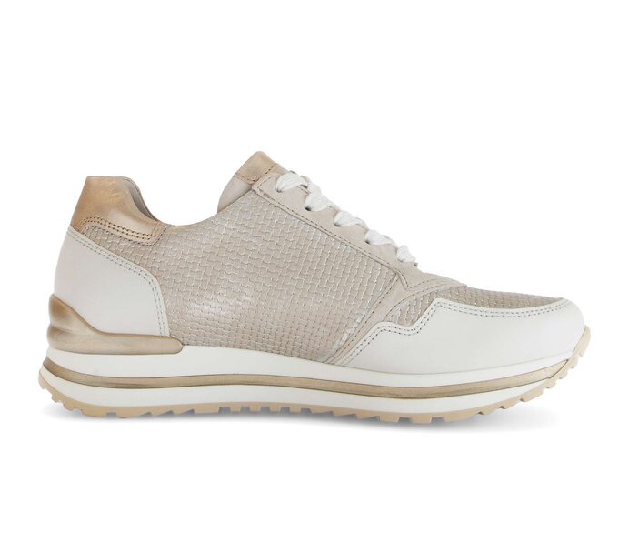 Gabor Damen  Sneaker Low Beige - Materialmix Leder