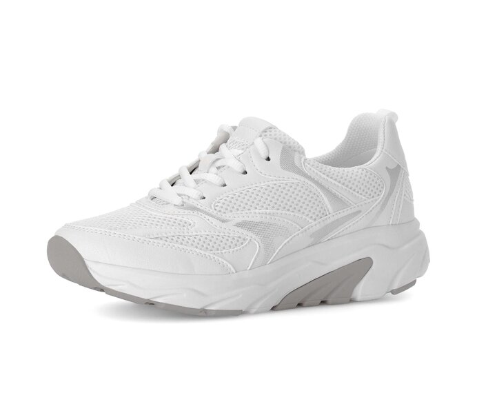 Gabor Damen  Sneaker Low Weiß - Materialmix Lederimitat