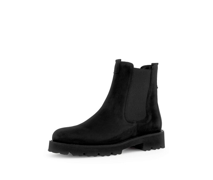 Gabor Damen  Chelsea Boot Schwarz - Rauleder