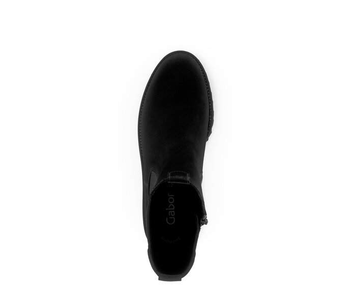 Gabor Damen  Chelsea Boot Schwarz - Rauleder