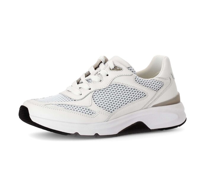 Gabor Damen  Sneaker Low Weiß - Materialmix Leder/Lederimitat