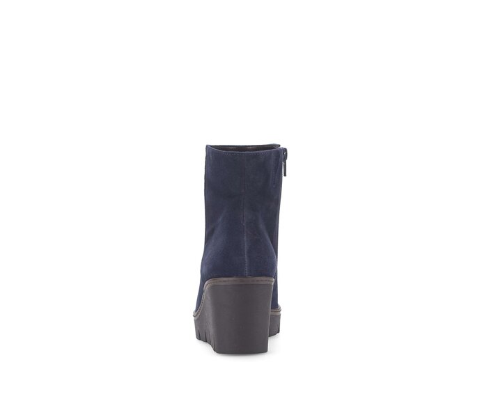 Gabor Damen  Plateau Stiefelette Blau - Rauleder