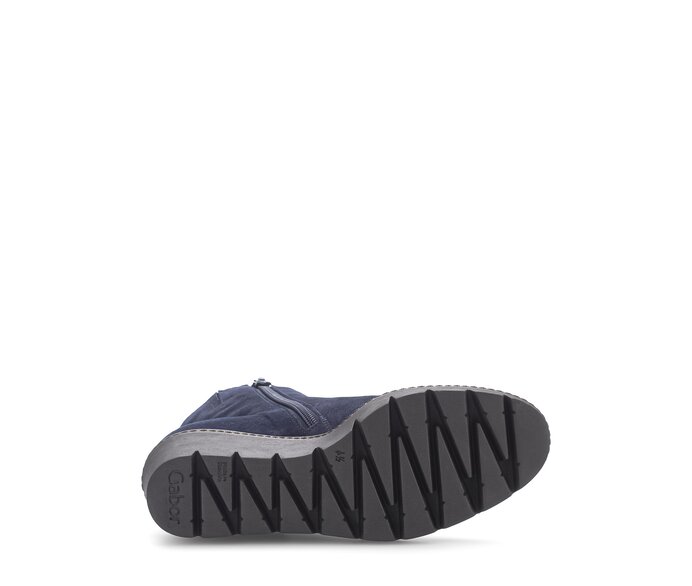 Gabor Damen  Plateau Stiefelette Blau - Rauleder