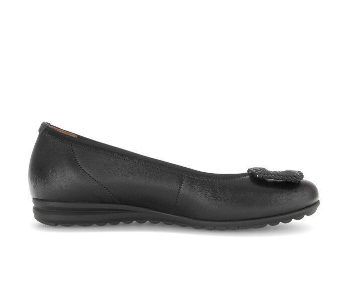 Gabor Damen  Sportliche Ballerina Schwarz - Glattleder