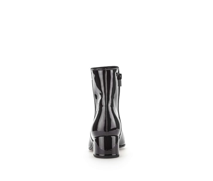 Gabor Damen  Elegante Stiefelette Schwarz - Lackleder