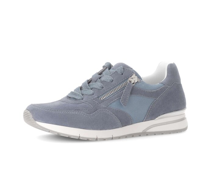 Gabor Damen  Sneaker Low Blau - Materialmix Leder/Lederimitat