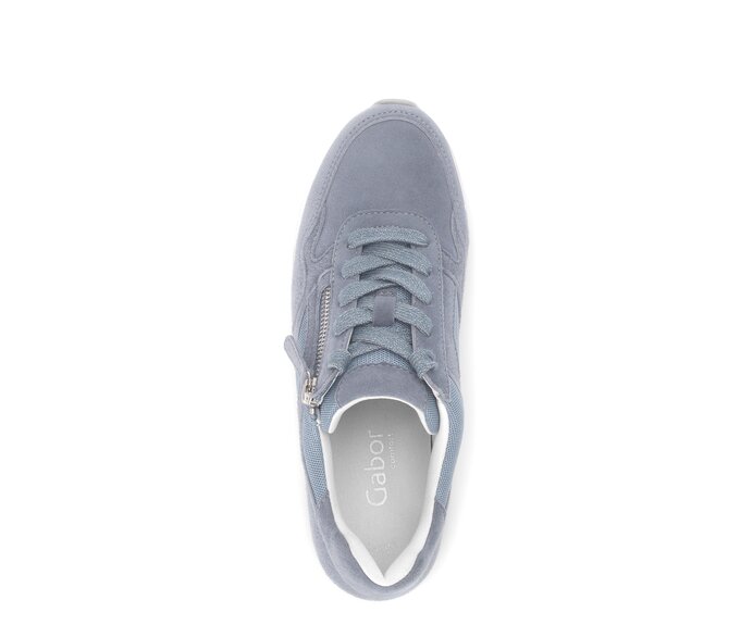Gabor Damen  Sneaker Low Blau - Materialmix Leder/Lederimitat