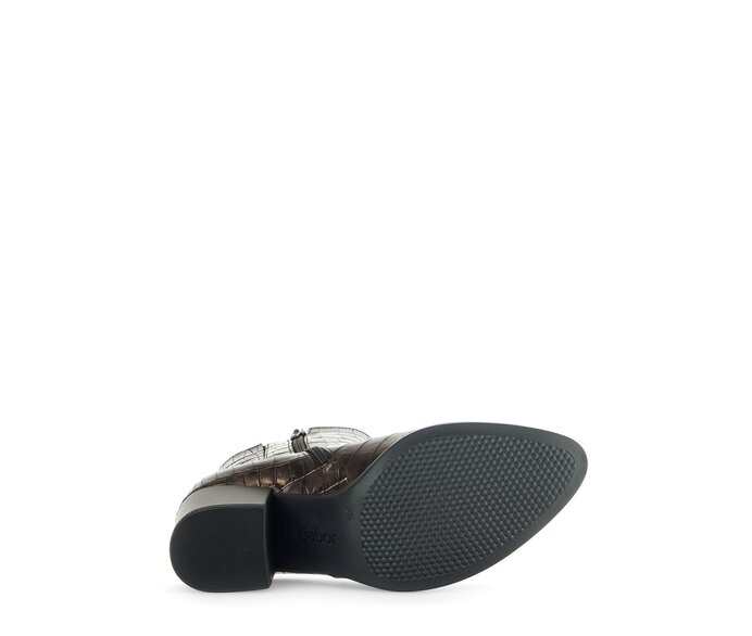 Gabor Damen  Elegante Stiefelette Bronze - Leder Reptiloptik