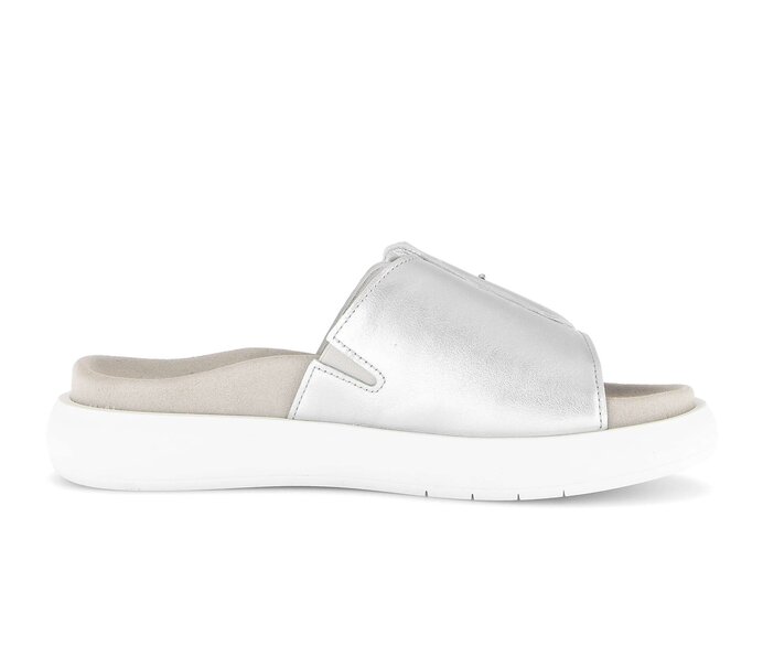 Gabor Damen  Pantolette Silber - Effektleder