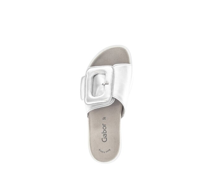 Gabor Damen  Pantolette Silber - Effektleder