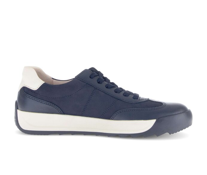 Gabor Damen  Sneaker Low Blau - Materialmix Leder