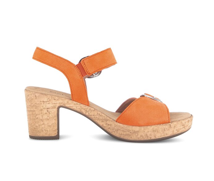 Gabor Damen  Plateau Sandale Orange - Rauleder