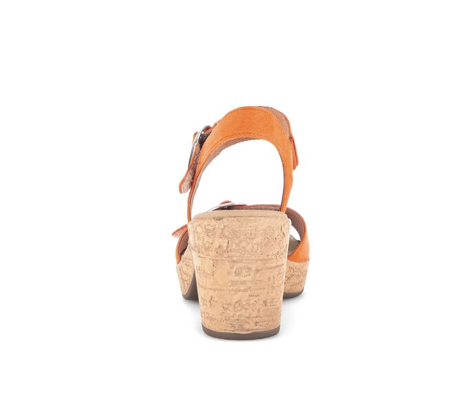 Gabor Damen  Plateau Sandale Orange - Rauleder