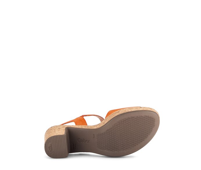 Gabor Damen  Plateau Sandale Orange - Rauleder