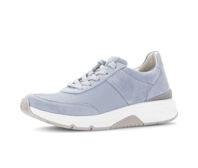 Gabor Damen  Sneaker Low Blau - Materialmix Leder/Lederimitat