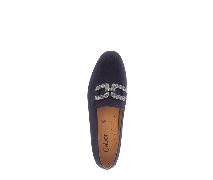 Gabor Damen  Slipper Blau - Rauleder