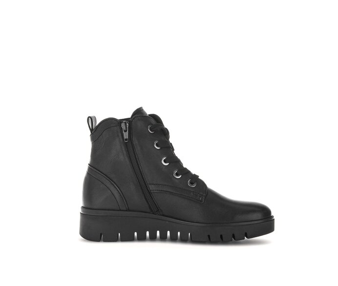 Gabor Damen  Sportliche Stiefelette Schwarz - Glattleder
