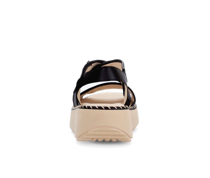 Gabor Damen  Plateau Sandale Schwarz - Glattleder